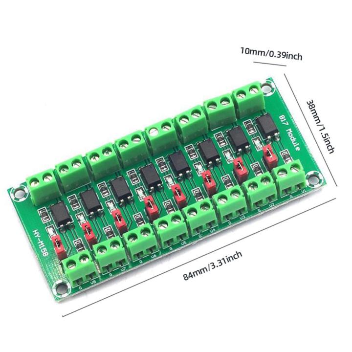 817แรงดันไฟฟ้า-optocoupler-บอร์ดแบบแยกสัญญาณออกจากกัน3-6-30v-ควบคุมแรงดันไฟฟ้าโมดูลการโอนโมดูลการแปลงแรงดันไฟฟ้า8ทาง