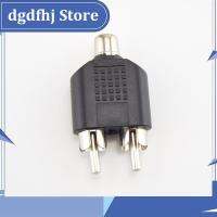 Dgdfhj Shop 2 RCA Y Splitter Connector AV Audio Video Plug Converter Cable Male Female Plug 2 in 1 Adapter