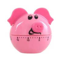 594C Cute Mechanical Kitchen Timer 60 Minute Pig Shape Timer for TIME Management Remi