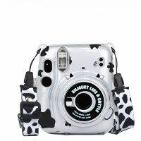 สำหรับ Instax Mini 11กระเป๋าใส่ภาพเคสใส่ของใสใสคริสตัลสติ๊กเกอร์สายรัดชุดสามชิ้น