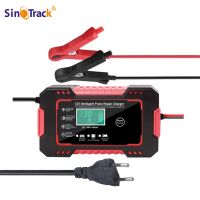 ZZOOI SinoTrack Intelligent 12V 6A Car Motorcycle Battery Charger Acid AGM Gel VRLA Smart Charging Repair Charger Digital LCD Display