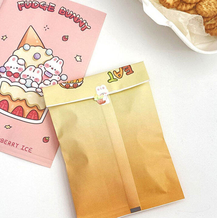 cute-rabbit-snack-bag-cookie-packaging-bag-oil-proof-film-packaging-bag-girl-heart-storage-bag-small-item-storage-bag-baking-gift-paper-bags