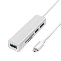 Moxible 5-In-1 Usb ฮับ C Super Thunderbolt 3อะแดปเตอร์พร้อม Tf การ์ดรีดเดอร์ Sd ตัวรวมปลั๊กไฟ3.0สำหรับ Macbook Pro/air Type-C