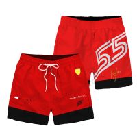 2023 NEWFormula 1 Men S Board Shorts Fashion Swimsuit Shorts Sports Pants Casual Men S Short Swimsuit F1 Ferrari Beach Short Red