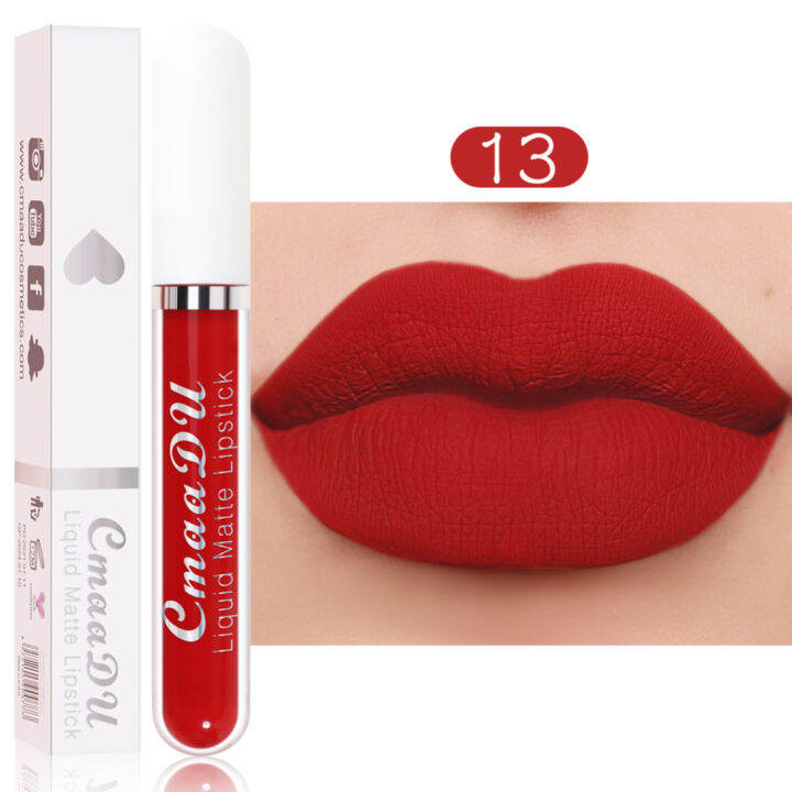 B-Fdikou Lipstik Lip Gloss Matte Berwarna, Lip Gloss Matte Tahan Air ...