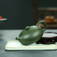 Chinese 150ml Yixing teapot purple filter xishi teapots beauty kettle Raw ore green clay Handmade Tea set authentic