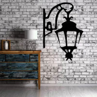 Vinyl Decal Wall Sticker Antique Lantern Street Lamp Symbol of Light Modern Home Decor for Living Room Restaurant Mural S1427