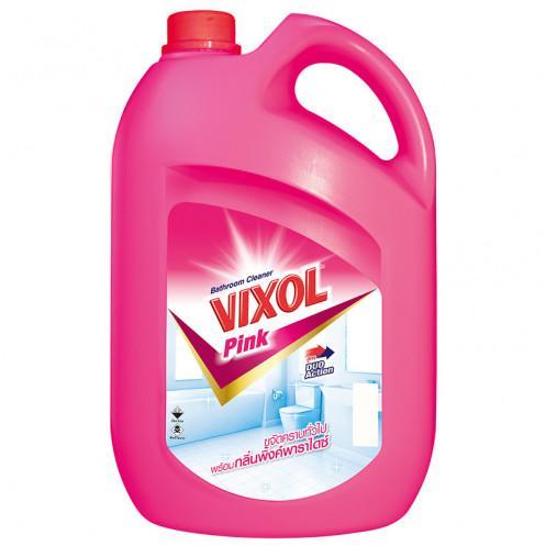 BARI วิกซอล น้ำยาล้างห้องน้ำ สำหรับคราบติดแน่น สีชมพู 3500 มล.