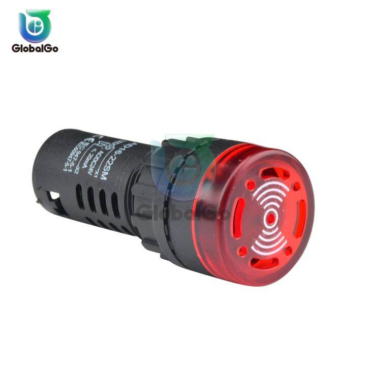 【CW】 Buzzer Warning Device AD16 16SM 12V 24V 110V 220V Flash Alarm