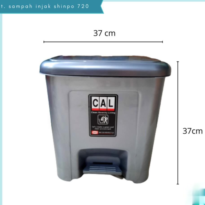 Tempat Sampah Injak Persegi 720 Shinpo 20 Liter Lazada Indonesia