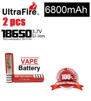 ถ่านชาร์จ UltraFire 18650 6800mAh 3.7v2ก้อน