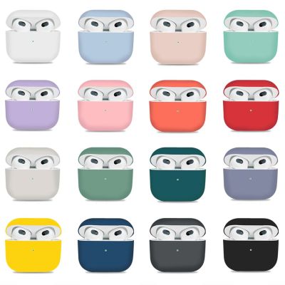 Soft Silicone Case For Air pods 3 Earphone  Bluetooth Wireless Cover For Apple airpod 3 Candy color Ultra-thin Protective Case Headphones Accessories