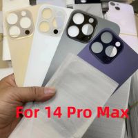 10Pcs (Big Large Hole) Back Glass iPhone 14 14Pro PLUS MAX Battery Cover Rear Door Housing