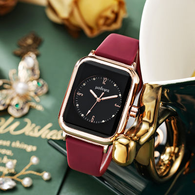 ผู้หญิงนาฬิกาสร้างสรรค์แฟชั่นโจ๊กเกอร์ควอตซ์นาฬิกาผู้หญิงเทรนด์ใหม่ซิลิโคนส่องสว่างสแควร์นาฬิกา
