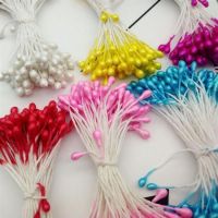 【DT】 hot  100pcs/Lot Artificial Flowers Stamens Pearl Flower Stamen Floral Stamen for Cake Mini Rose Wedding Decoration Artificial Flowers