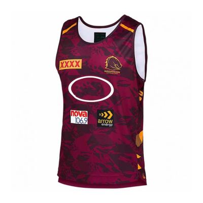 Training S-3XL Sport [hot]2021 Jersey Singlet Rugby Broncos Brisbane Mens  Singlet