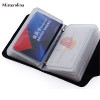 Fashion PU Leather Function 12/24 Bits Card Case Business Card Holder Men Women Credit Passport Card Bag ID Passport Card Wallet Card Holders