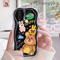 เคส Chenyyka สำหรับ OPPO A31เคส A8 2020ลายการ์ตูนสัตว์แห่งความสุขเนื้อครีมดีไซน์ใหม่ขอบคลื่นนุ่มเคสมือถือกันกระแทกแบบใสเคสโปร่งใสลายกล้องถ่ายรูปเรียบง่ายอ่อนโยนฝาครอบป้องกัน