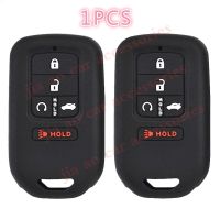 Key chain 1Pcs Silicone Remote Key Cover For Hon*da Civic CR-V HR-V Accord Pilot Elite Touring Hybrid Key Case Fob 5 Button