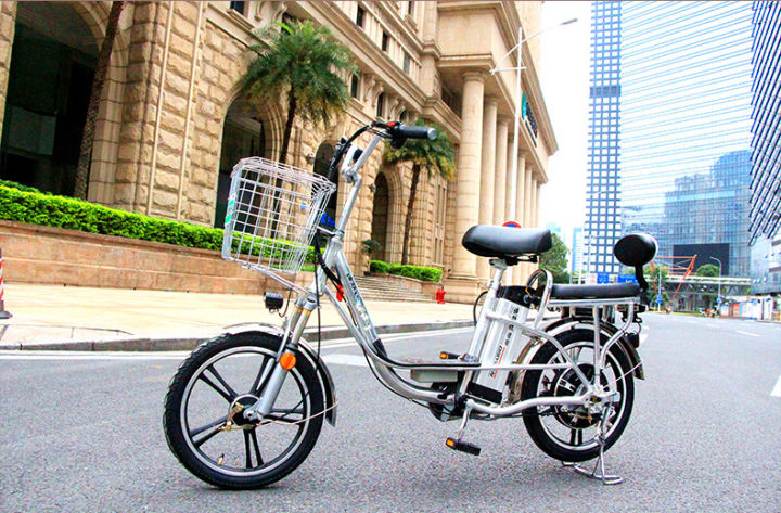 จักรยานแม่บ้านไฟฟ้า-ขนาด-18-นิ้ว-48v350w10ah-ล้อแม็ก-โครงสแตนเลส-แข็งแรง
