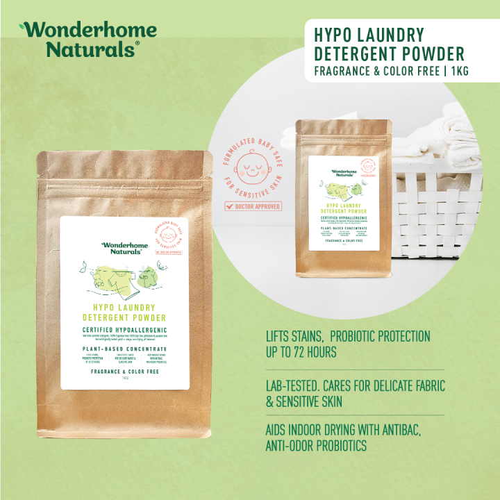 Wonderhome Naturals Hypo Laundry Detergent Powder 1KG | Lazada PH