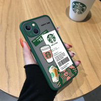 เคสสำหรับ Apple โทรศัพท์ iPhone 15 Plus 15 Pro Max 15 Pro Creative S การออกแบบลวดลายกาแฟเคสโทรศัพท์มือถือมีน้ำค้างแข็งโปร่งใสคลุมทั้งหมดกันกระแทกกล้องปกป้องเคสโทรศัพท์