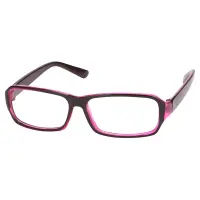 Plastic Full Rim Frame Clear Lens Glasses Spectacles Black Purple for Women Man