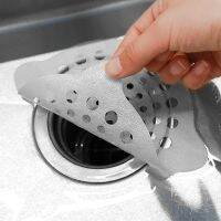 20pcs Disposable Bathroom Sewer Filter Floor Drain Sink Non-woven Fabric Viscose Floor Drain Stickers Anti-hair Anti-blocking Dishracks Sink accessori