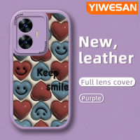 YIWESAN เคสสำหรับ Realme C55 Realme Narzo เคส N55ลายการ์ตูนน่ารัก3D น่ารักน่ารักลายลูกกวาดดีไซน์ใหม่เคสใส่โทรศัพท์หนังกันกระแทกเคสซิลิโคนนิ่มฝาปิดเลนส์กล้องเคสป้องกันกล้องแบบเต็ม