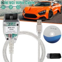 สายเคเบิลมินิ VCI สำหรับวินิจฉัยรถ OBD2 J2534 V1.4.1เฟิร์มแวร์ OBD2สายสแกนอินเตอร์เฟซ USB OBD2 16ขา VCI