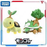 หุ่นฟิกเกอร์ Takara Tokemon ภาพอนิเมะ Turtwig Torterra MS ของสะสมโปเกมอนเรซินขนาดเล็กของเล่นเด็กตลกของขวัญเด็ก