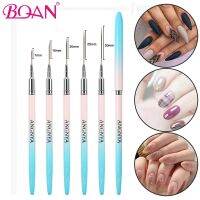 BQAN  7/15/20/25/30mm Stripes Lines Nail Art Brushes Metal Handle Striping Detailer Pen UV Gel Nail Brushes Drawing Kit Tools Artist Brushes Tools