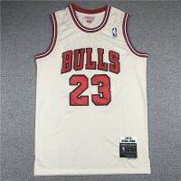 ชุดกีฬาบาสเกตบอลผู้ชาย Nba Bulls No.23 Joe Gang ปักลายแบบย้อนยุคลายทางแชมป์เปี้ยนรอบชิงชนะเลิศระดับดาว