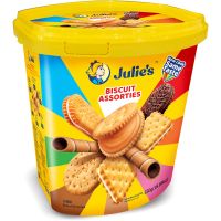 julies biscuit assorties 530g. จูลี่ถัง บิสกิตรวม 6 แบบ 530กรัม