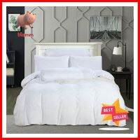 ชุดผ้าปูที่นอน 3.5 ฟุต 4 ชิ้น GADEAUX HOME SOLID WASHED สีขาวBEDSHEET SET 3.5 4PCS GADEAUX HOME SOLID WASHED WHITE **พลาดไม่ได้แล้วจ้ะแม่**