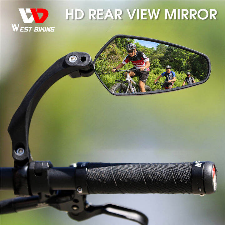WEST BIKING Bike Rearview Mirror Scooter EBike Foldable Bicycle Rear View Mirrors HD WideRange