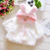 Winter Newborn Baby Girls Fur Coat Cloak Jacket Snowsuit Outerwear Clothes