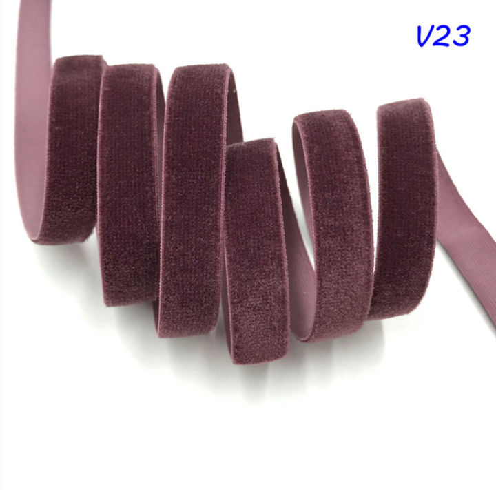 50-yards-1cm-good-quality-velvet-elastic-ribbon-stretchy-velour-tape-webbing-21-color-for-hair-tie-gift-packing-party-decoration