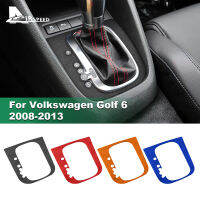 กรอบแผงแบบสลับเกียร์ Airspeed Suede สำหรับ Volkswagen Golf 6 08-13สติกเกอร์หัวเกียร์รถยนต์3หลุมแบบรถสติกเกอร์เกียร์สติกเกอร์ตกแต่งภายในรถ