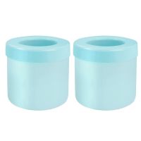 2PCS Cylinder Silicone Ice Cube Mold, 3D Ice Cubes Maker, Decompress Ice Lattice, Press-Type Easy-Release Ice Cup