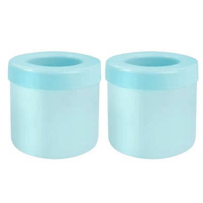 2PCS Cylinder Silicone Ice Cube Mold, 3D Ice Cubes Maker, Decompress Ice Lattice, Press-Type Easy-Release Ice Cup