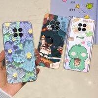 เคสดีไซน์ TPU สำหรับ Huawei Nova 8i เคสมือถือซิลิโคนนิ่มผิวด้านลายอวกาศดอกไม้สำหรับ Huawei NEN-LX1 NEN-LX3เคสใส่โทรศัพท์ Nova 8i