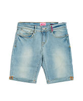 SUPERDRY STANDARD BLUE SUPER-SKINNY BERMUDA SHORT กางเกงสกินนี่ สำหรับผู้หญิง