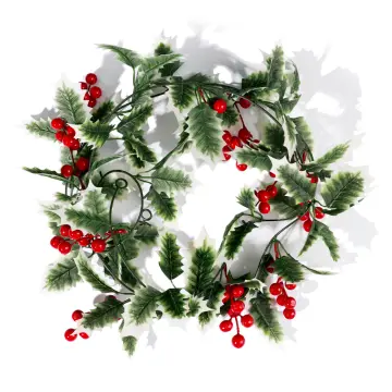 1Pcs Artificial White Berries Stems Christmas Berry Branches For Flowers