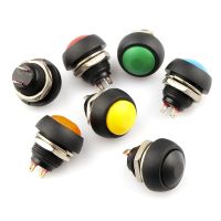 สวิตช์ กดติด ปล่อยดับ PBS-33b 2Pin Mini Switch 12mm 12V 1A Waterproof momentary Push button Switch Non-locking