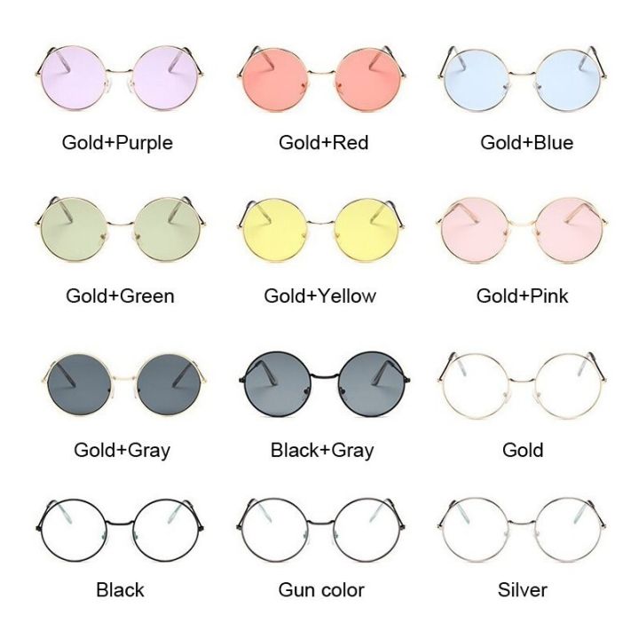 แว่นตากันแดดแว่นกันแดดสีชมพูกลมย้อนยุคแบรนด์ดีไซน์แว่นตากันแดดสำหรับผู้หญิงแว่นตากันแดดสีดำ2019