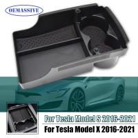 OEMASSIVE Armrest Storage กล่องสำหรับ Tesla รุ่น Xs อุปกรณ์ตกแต่งภายในจัดเก็บคอนโซลกลาง Organizer 2016 2017-2020