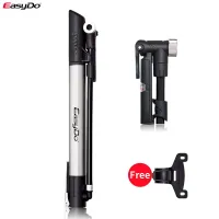 EasyDo Mini Lightweight Pump 120Psi Self-Contained Aluminum Alloy Fits Presta&amp;Schrader Valve Cycling Pmp Bike Accessori