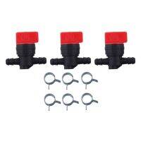 3PCS 494768 698183 Fuel Shut Off Valve with Clamp for 1/4 inch Fuel Line Briggs Stratton Murray Toro Lawn Tractor