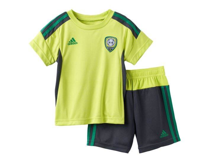 neon green adidas soccer shorts